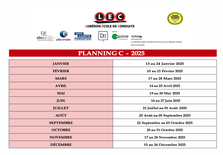 Planning C – 2025